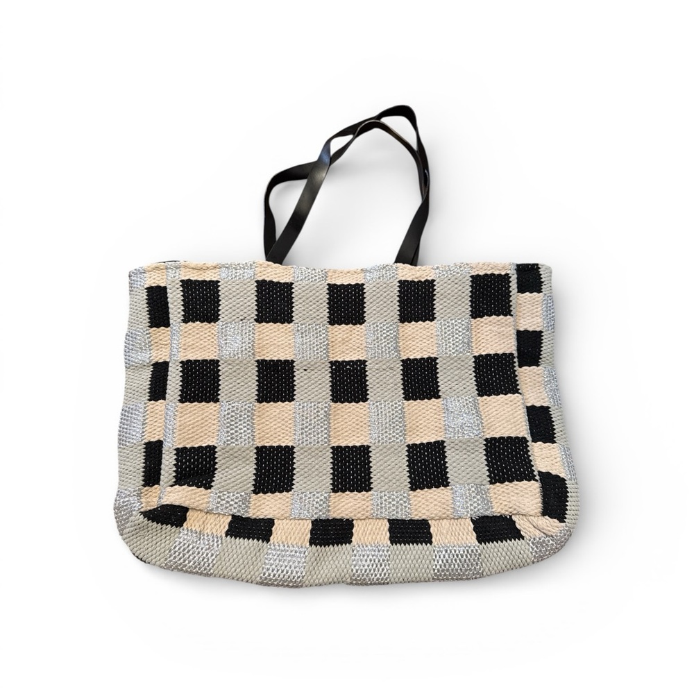 Philia & Agape Black and Cream Boho Natural Jute Tote Bag - Picture 8 of 8